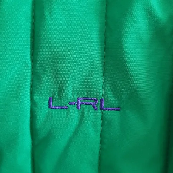 Ralph Lauren full zip lightweight jacket Women's XL black, green & purple trim - Picture 3 of 11